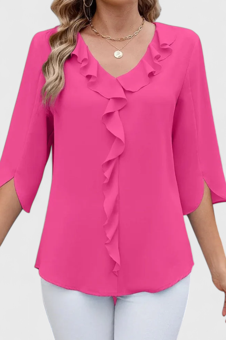 Annemiek Casual Blouse with a Comfortable Line and Elegant Style