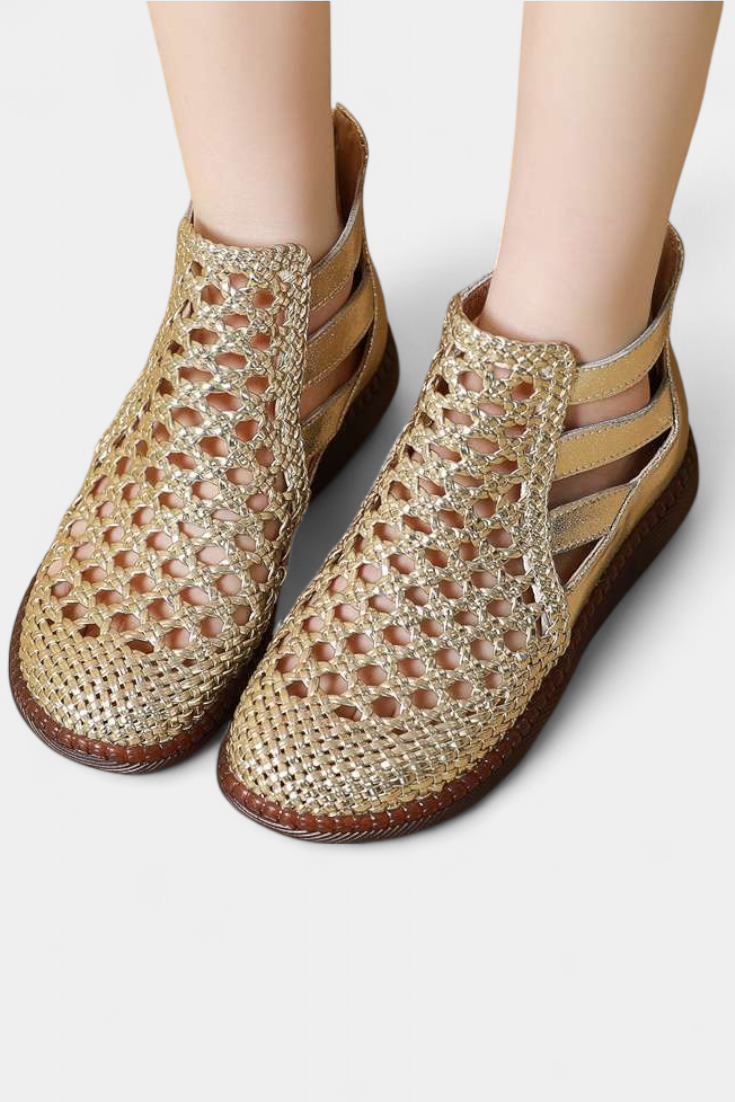 Alica Openwork knitted sandals with flexible sole