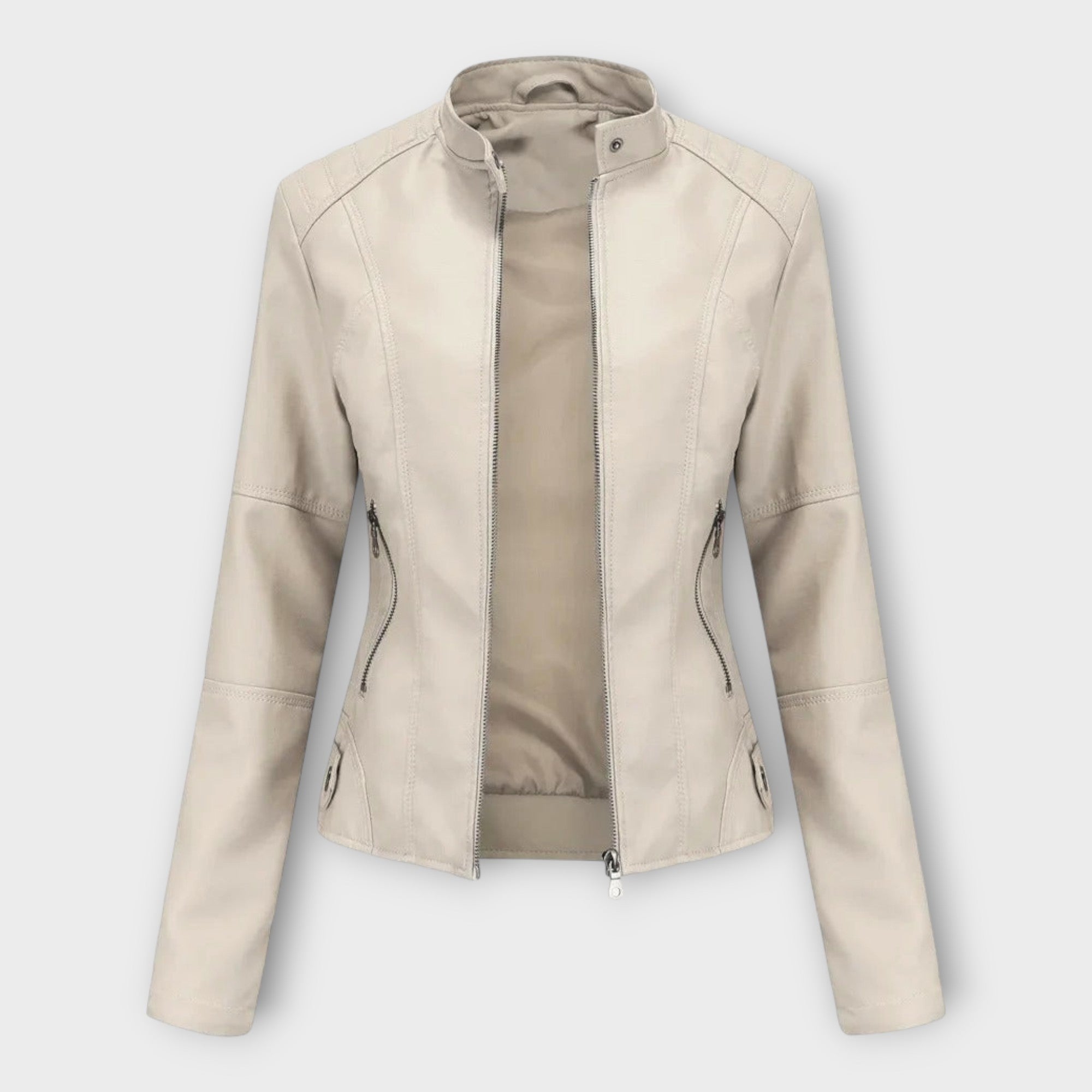Elegant Leather Jacket with Modern Line and Timeless Style