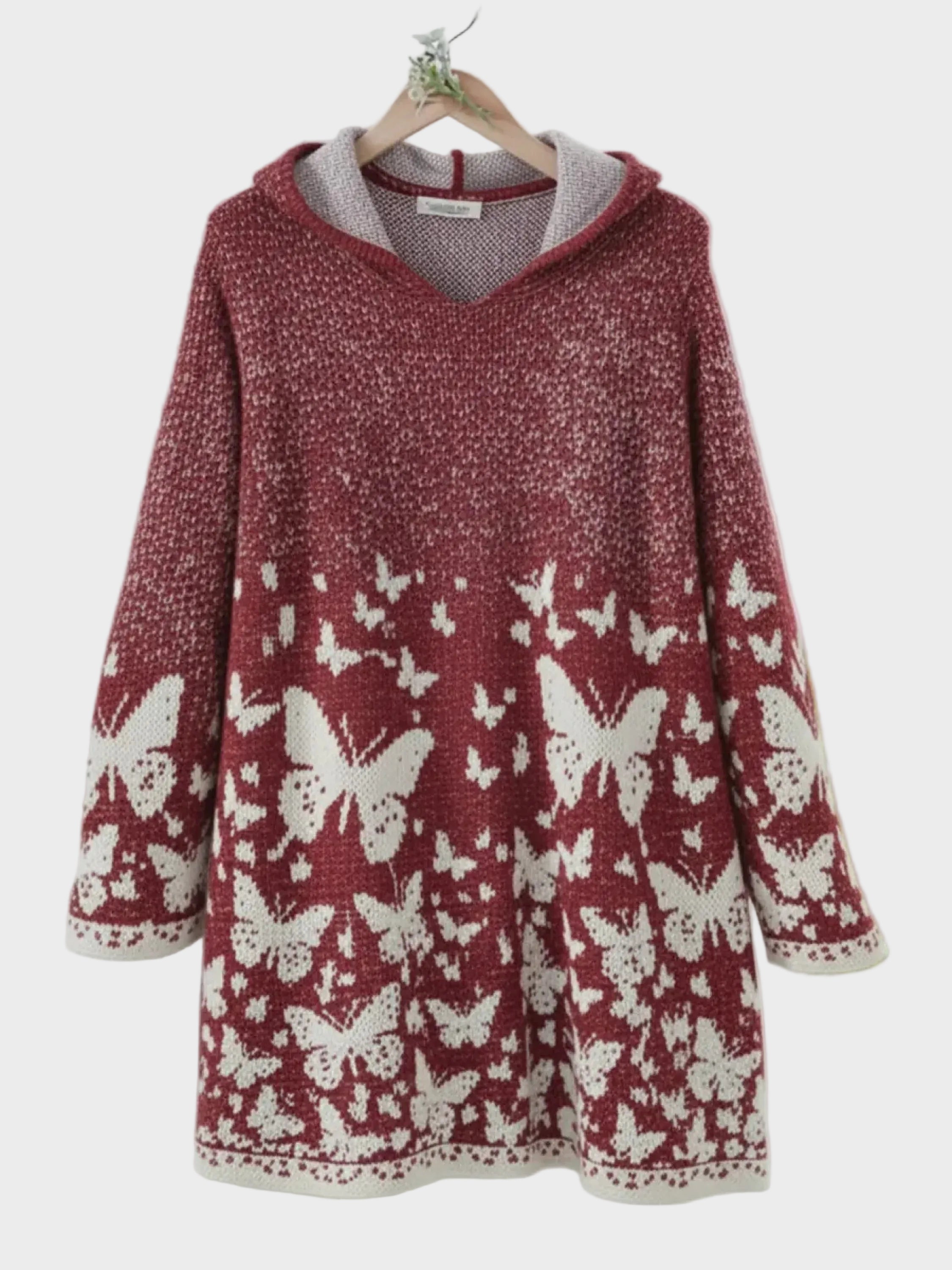 Zoe | Butterfly Valley Hooded Knitted Sweater