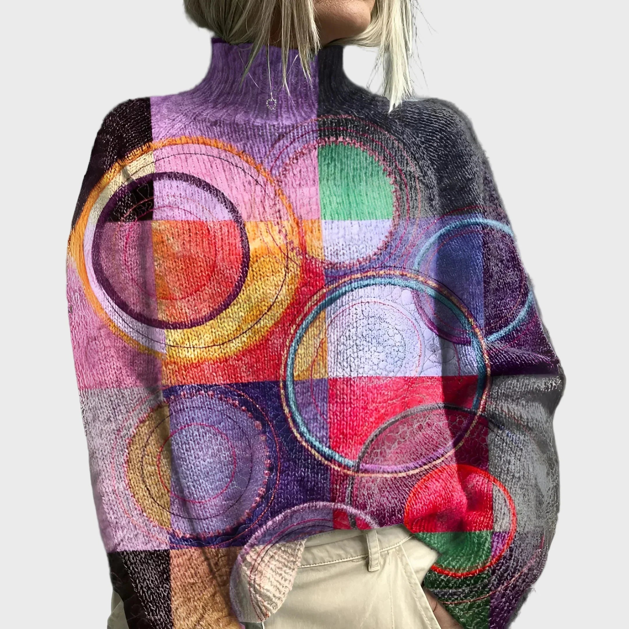 Knitted Turtleneck with a Special Design
