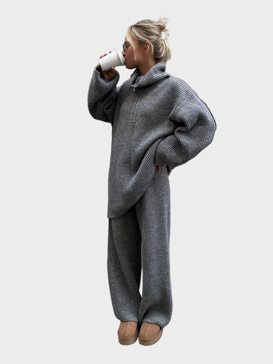 Julia - Waist-zip sweater set