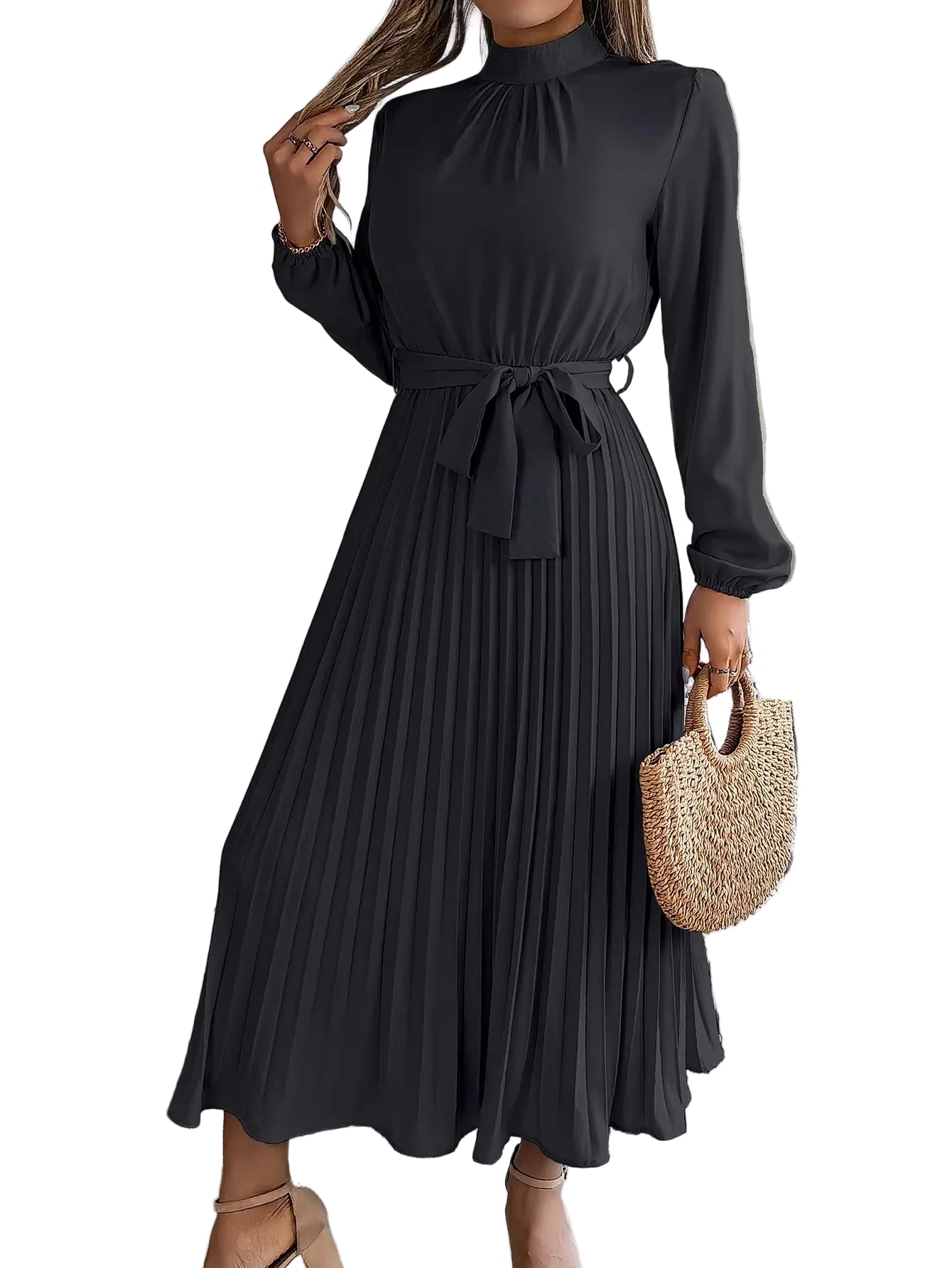 Sorayae | Elegant Pleated Maxi Dress